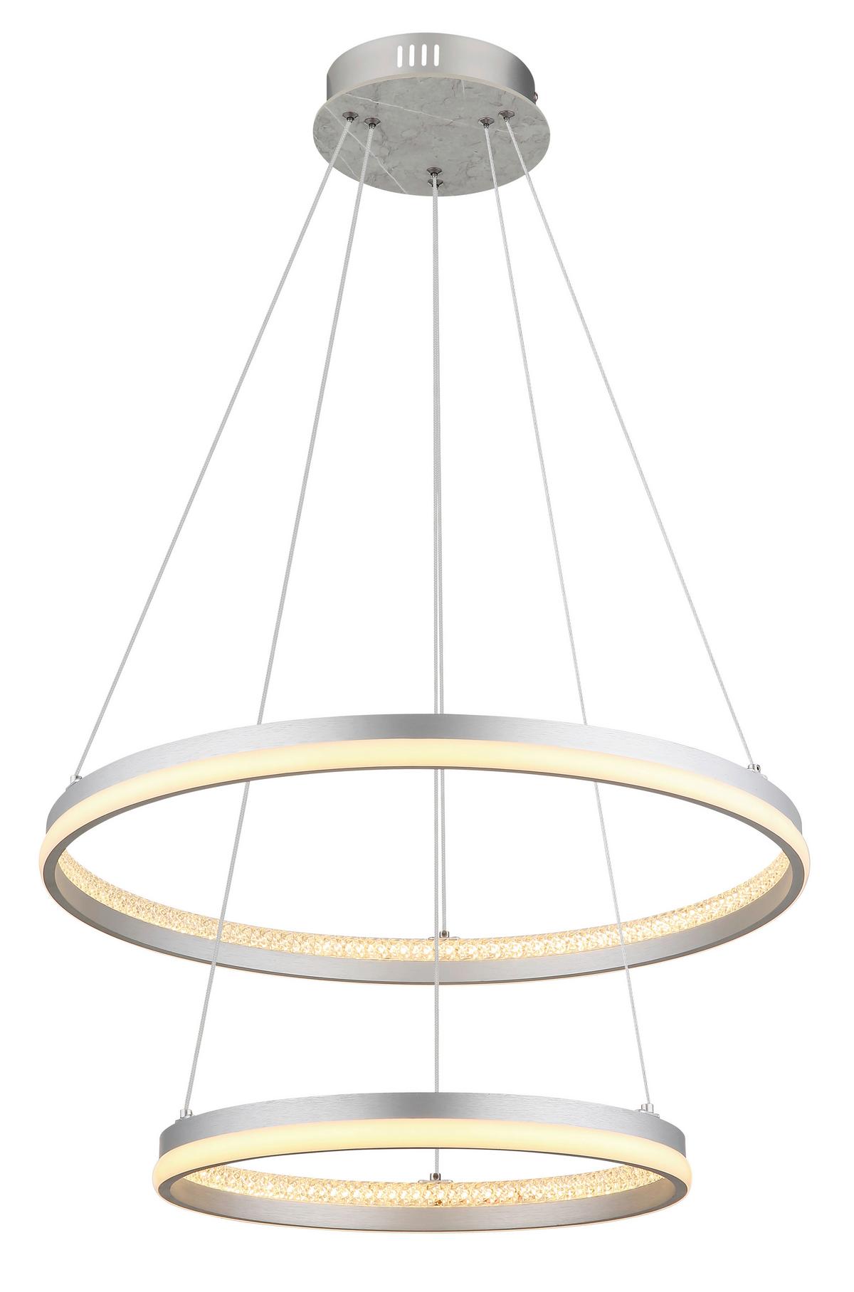 LED-HÄNGELEUCHTE 32000202 MARY - Klar/Weiss, Design, Kunststoff/Metall (59,5/120cm) - Globo