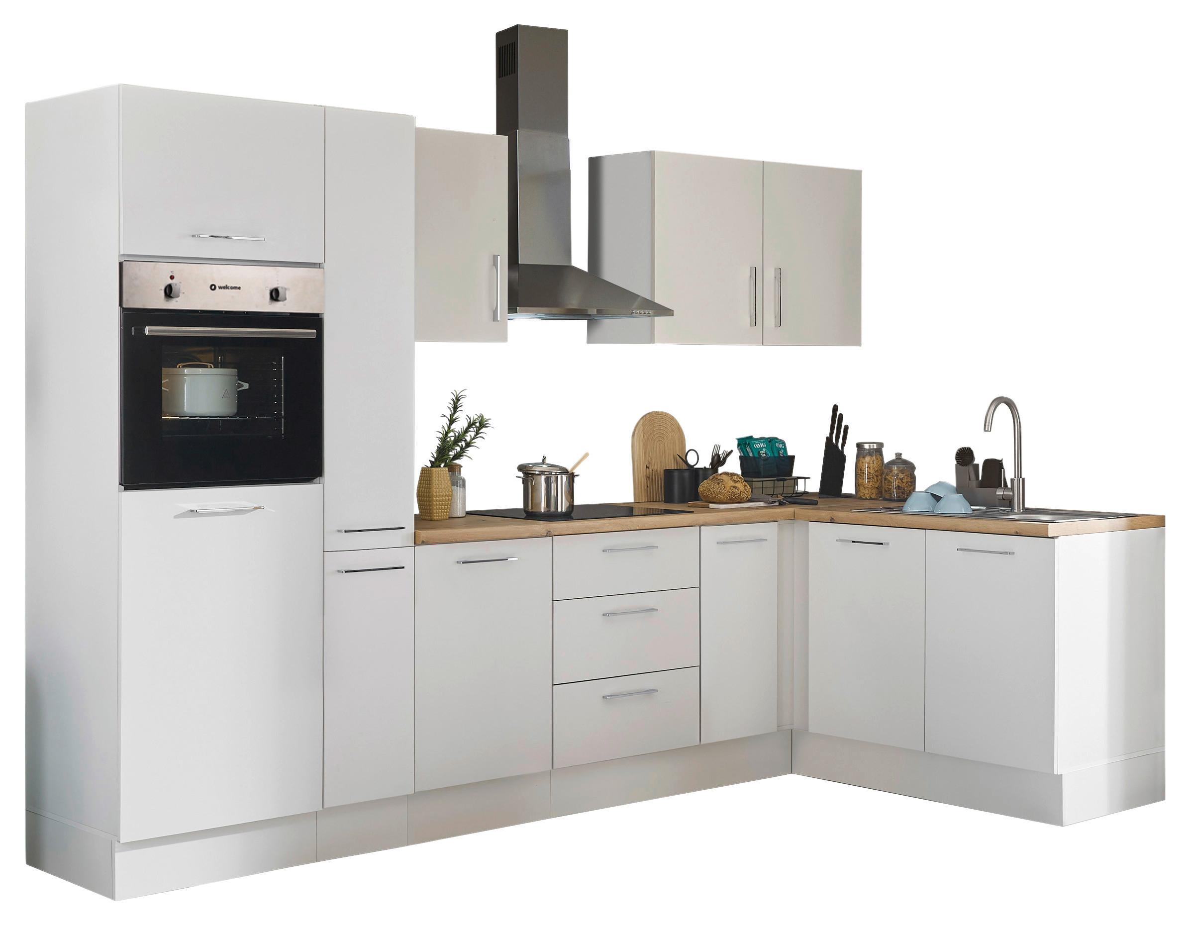 Eckunterschrank TURIN UE110 in weiß/Artisan Eiche - Chromfarben/Weiß, MODERN, Holzwerkstoff/Metall (110/90/60cm)
