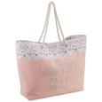 Strandtasche Good Vibes Only ca. 44x15cm - Rosa, MODERN, Textil (44/15cm) - Mömax modern living Strandtasche Good Vibes Only ca. 44x15cm - Rosa, MODERN, Textil (44/15cm) - Mömax modern living