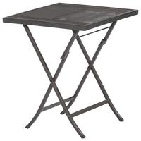 Gartenklapptisch Samos 3-tlg. Metall - Graphitfarben, MODERN, Metall (60/60/71cm) - Gardenson