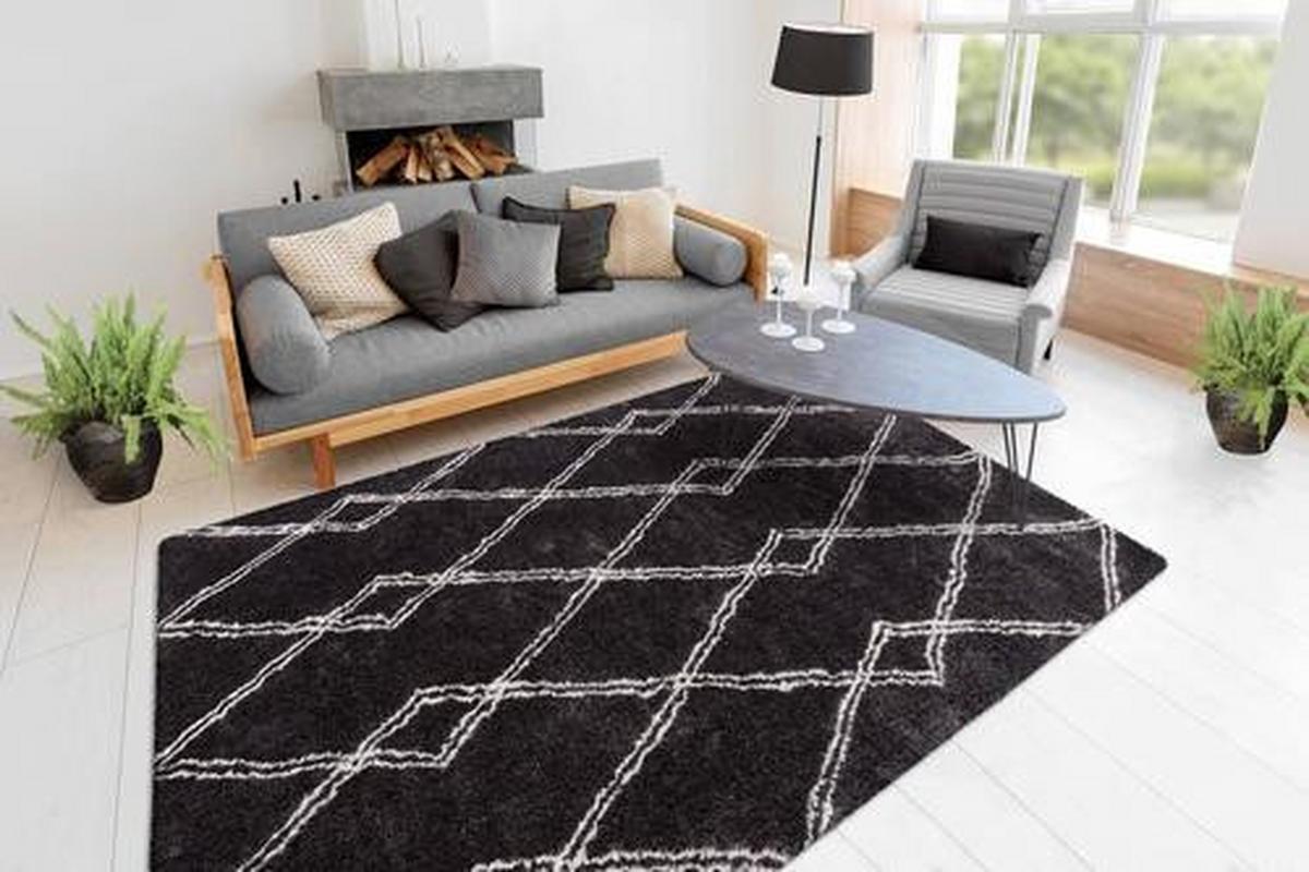 Hochflorteppich Orlando - Anthrazit, Design, Textil (200/290cm) - Kayoom