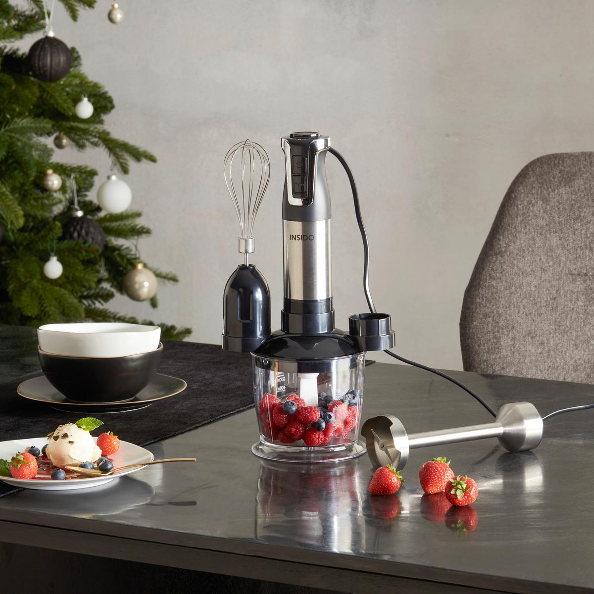 Stabmixer Aaliyah max. 800 Watt - Klar/Edelstahlfarben, ROMANTIK / LANDHAUS, Kunststoff/Metall (19,5/13,5/37cm) - Insido
