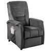 Relaxsessel Harry Dunkelgrau Velours - Dunkelgrau/Schwarz, Design, Kunststoff/Textil (77/107/88cm) - Livetastic