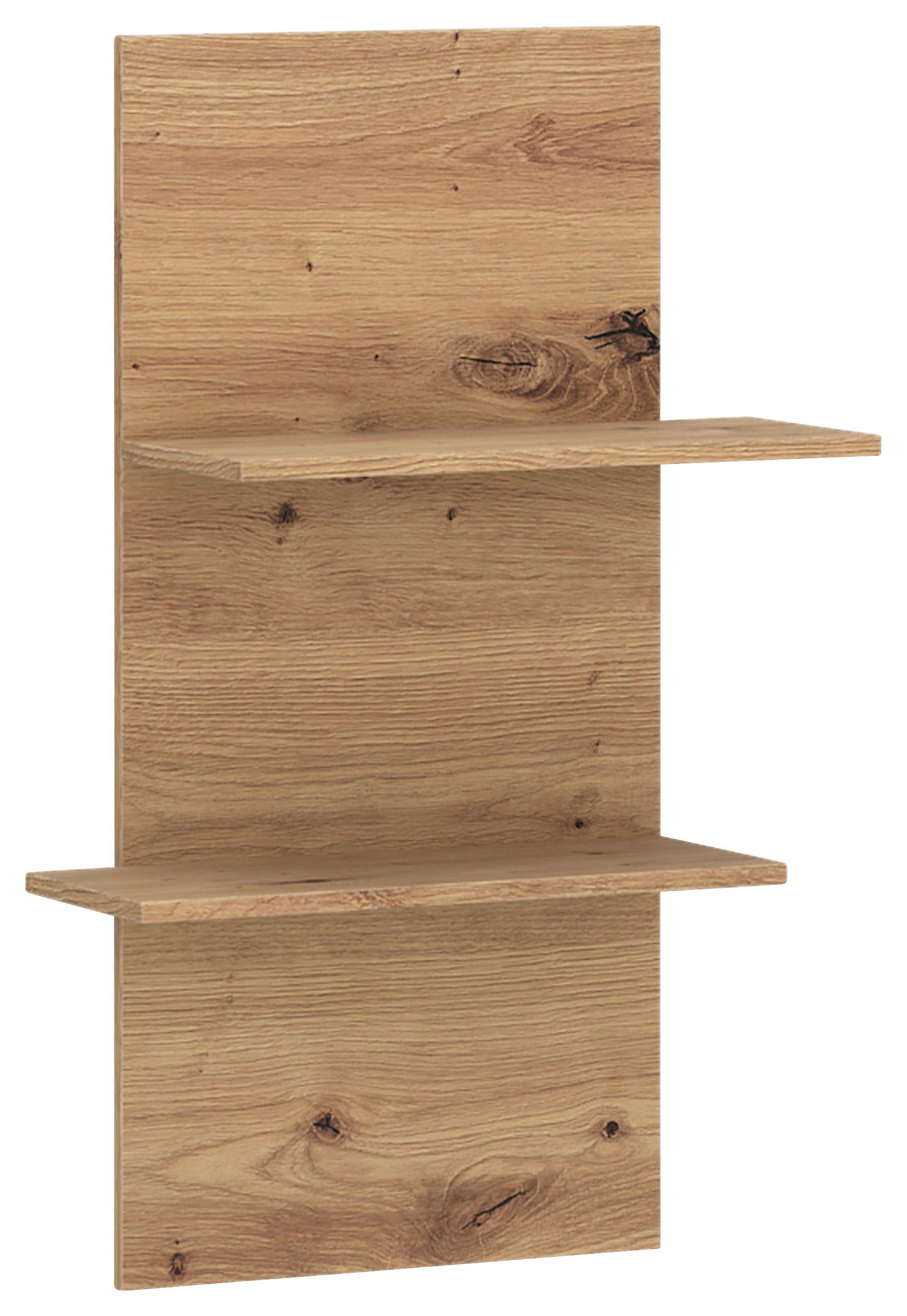 Zidna Polica Viona - hrast Artisan, Basics, drvni materijal (60,6/95,6/25,1cm) - Modern Living
