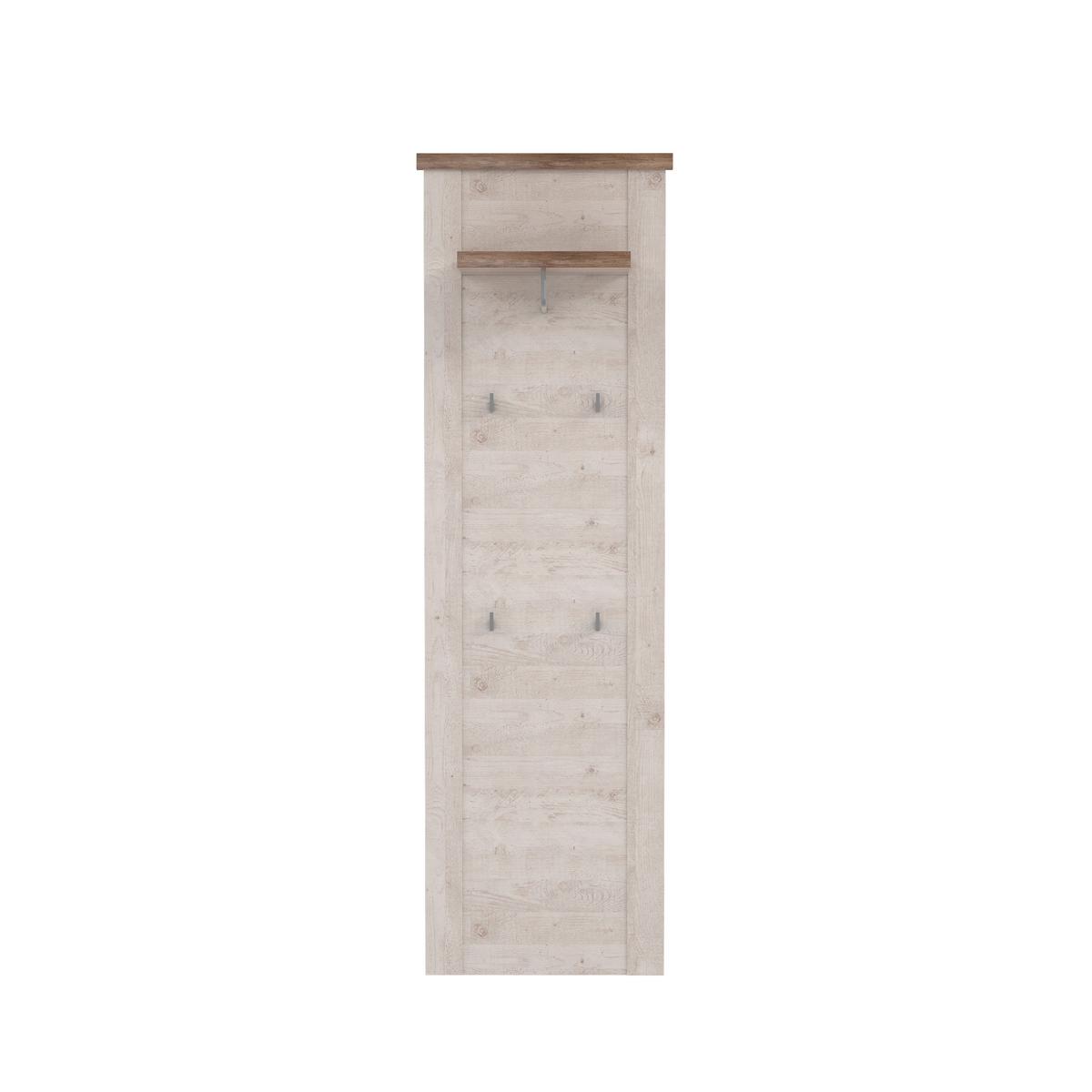 Fali Panel Fehér Fenyő Szín Duro - mandulafenyő/tölgyfa, Modern, faalapú anyag (61,4/199,2/34,1cm) - Zandiara