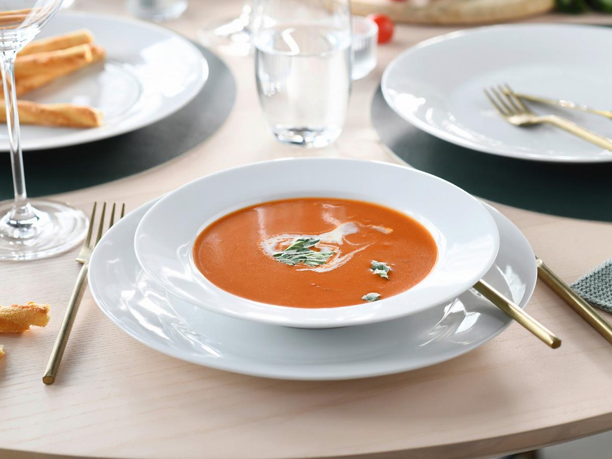 Jedilni Servis Base, 12-Delni - bela, Basics, keramika - Creatable