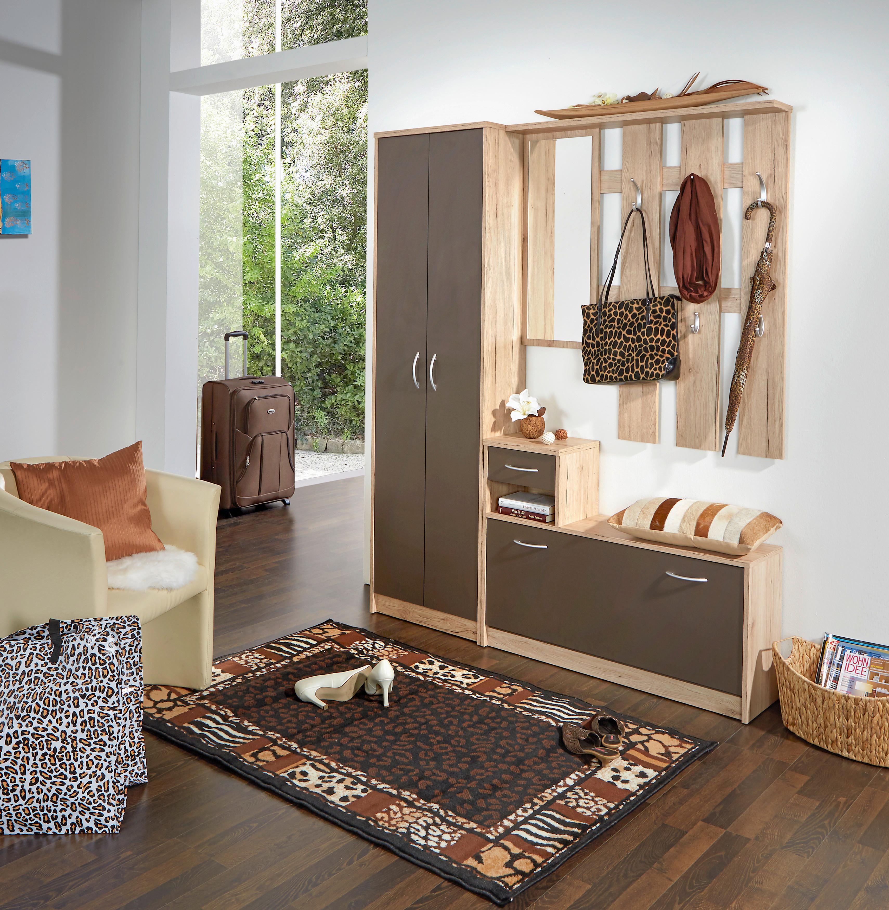 Ruhásszekrény Barna-tölgy Szín Iza - tölgyfa színű/barna, Konventionell, műanyag/faalapú anyag (55/190/26cm) - Best Price