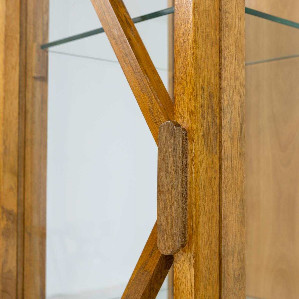 Vitrine Kella Naturfarben B: 40 cm - Naturfarben, Design, Glas/Holz (40/137/39cm) - Livetastic