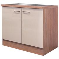 Spodnja Omarica Za Korito Nepal, Kašmir, Barva Hrasta - barve nerjavečega jekla/kašmir, Moderno, kovina/leseni material (100/86/60cm) - FlexWell