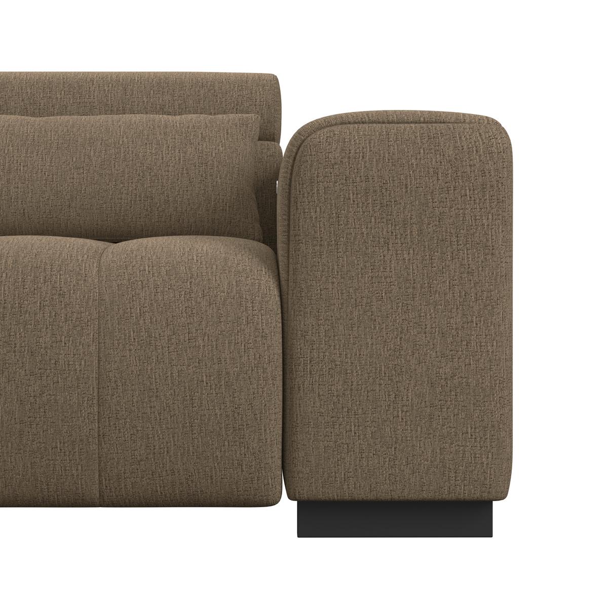 Kutna Garnitura Matera - smeđa/crna, Trend, tekstil/drvo (226/311cm)