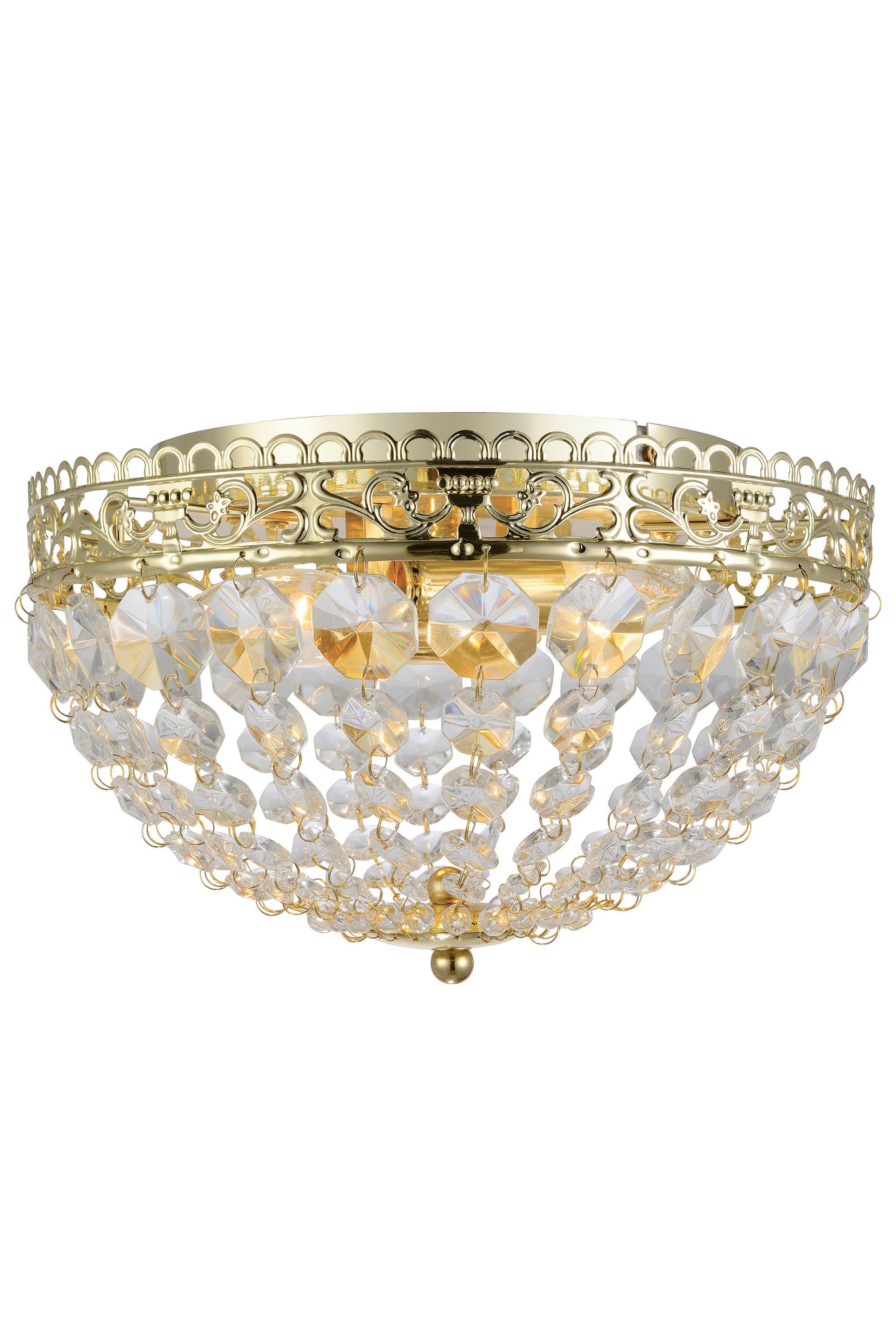 Deckenleuchte Saxholm max. 40 Watt - Goldfarben, Basics, Glas/Metall (27/27/20cm) - Markslöjd