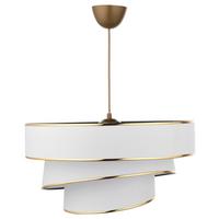 LAMPA WISZĄCA COUPER - biały/kolor złoty, Konventionell, tworzywo sztuczne/metal (40/72cm)