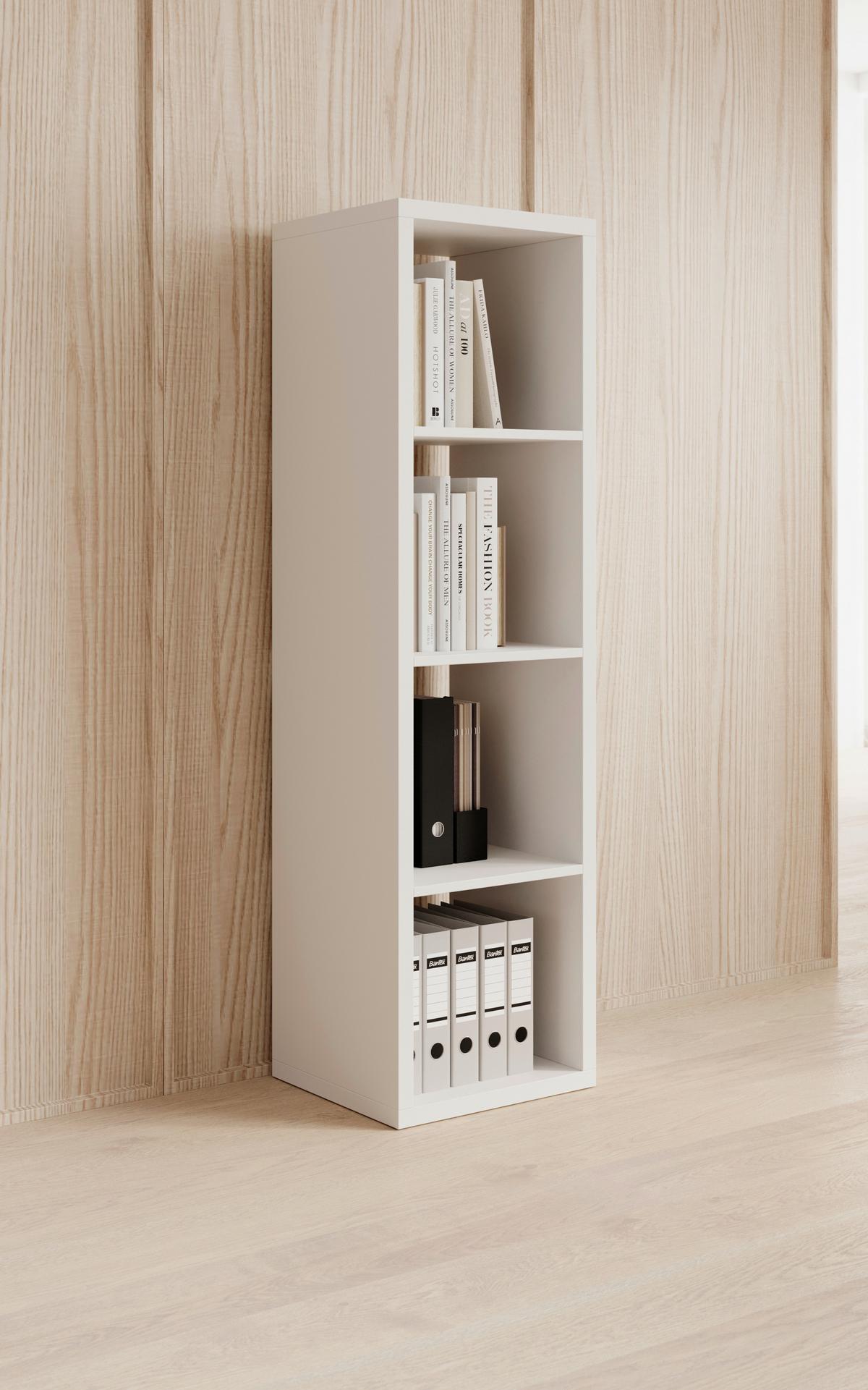 REGAŁ DZIAŁOWY STYLE - biały, Design, materiał drewnopochodny (41/147/38cm) - Carryhome