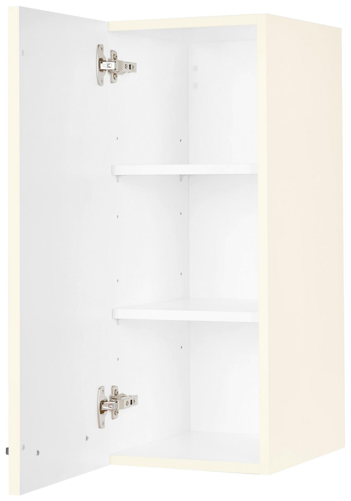 Küchenoberschrank Touch Magnolie - Edelstahlfarben/Magnolie, MODERN, Holzwerkstoff/Metall (30/72/35cm) - Nobilia