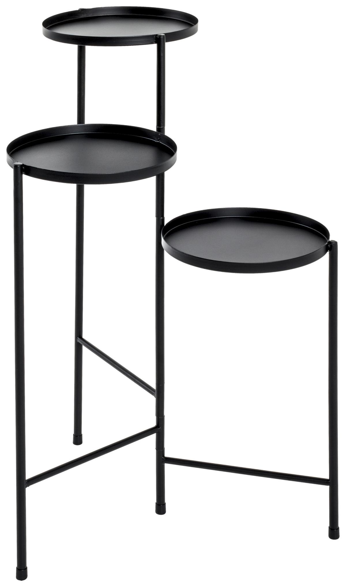 Suport înalt flori TOP 22564 - negru, Modern, metal (45/77/45cm) - Modern Living