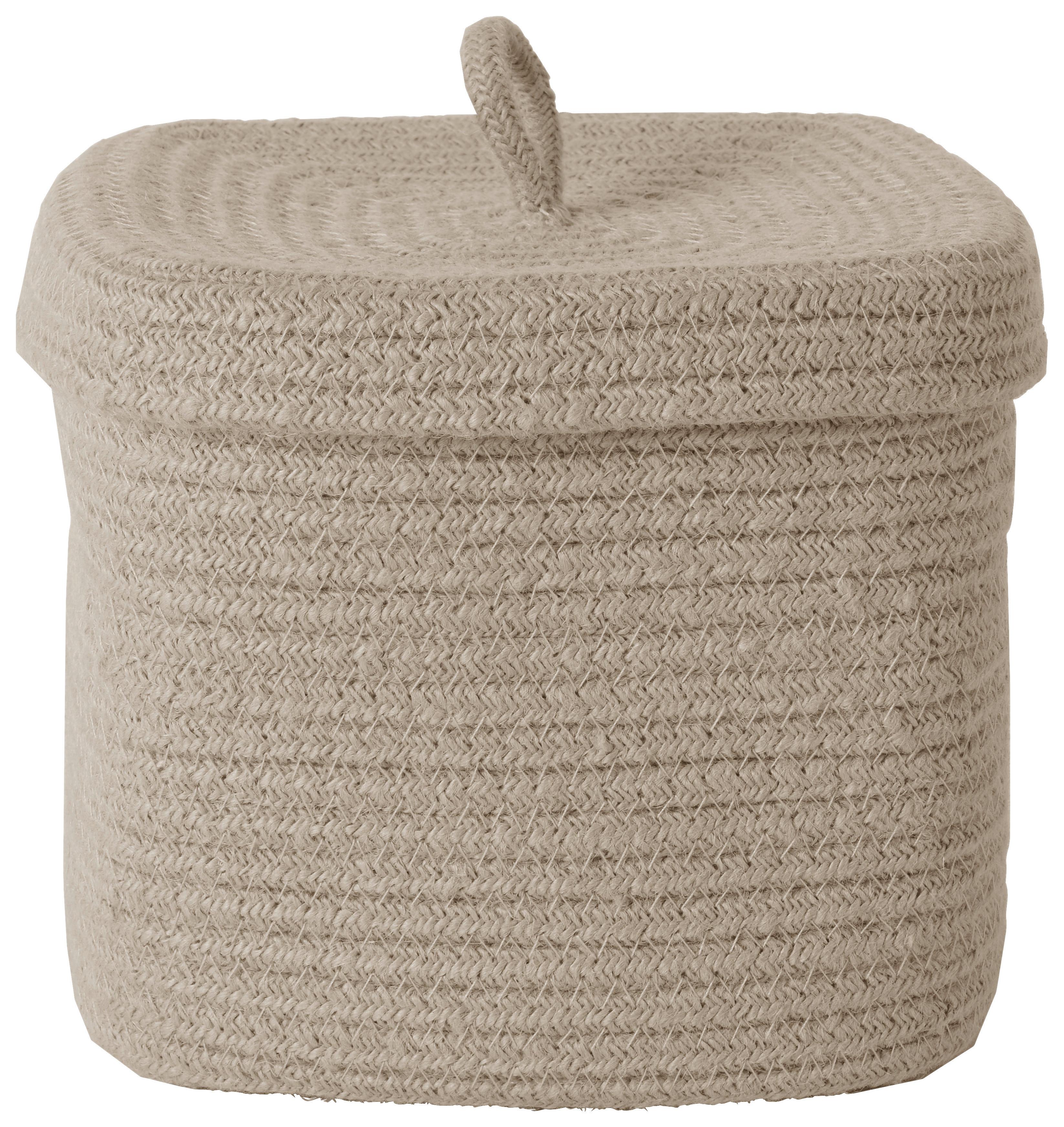 Korb Romy Beige - Beige, KONVENTIONELL, Kunststoff/Textil (21/18/21cm) - Mömax