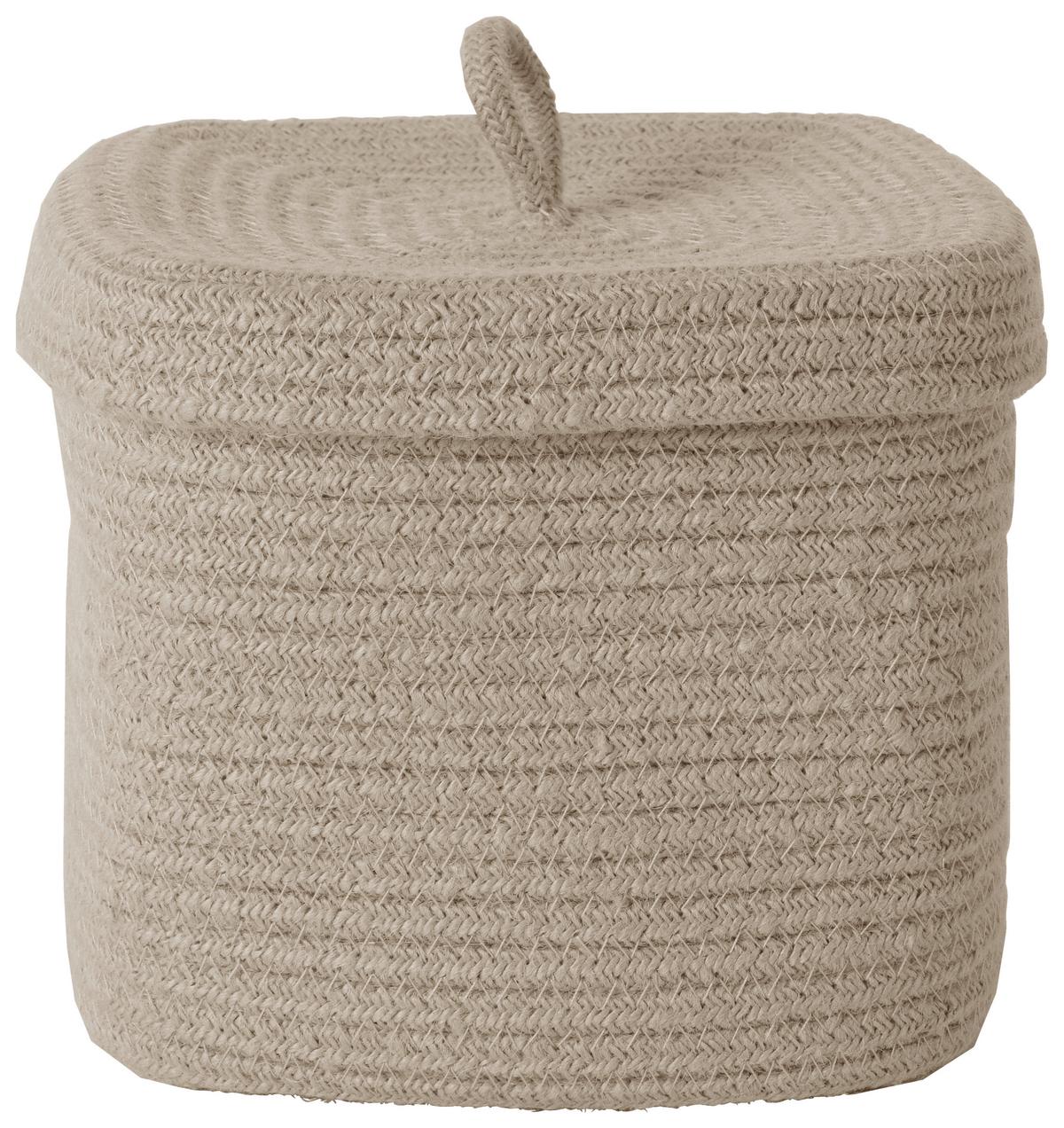 Coș Romy - bej, Konventionell, plastic/textil (21/18/21cm) - Mömax