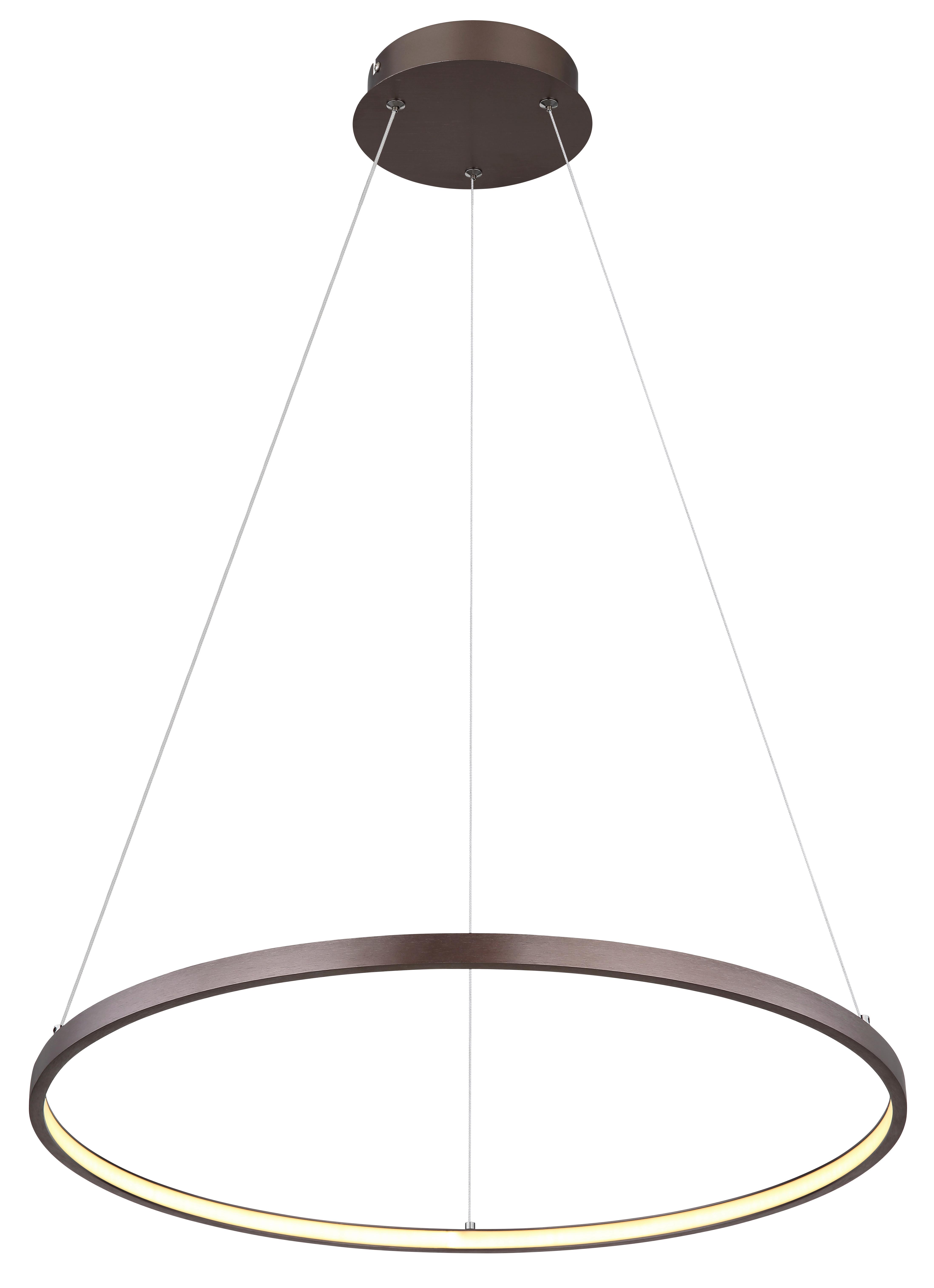 Viseča Led-svetilka Ralph, S Sijalko - opal/rjava, Design, kovina/umetna masa (60,5/60,5/120cm) - Globo