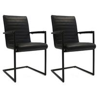 ARMLEHNSTUHL-SET BARS - Schwarz, LIFESTYLE, Kunststoff/Textil (54/97/57cm) - MID.YOU