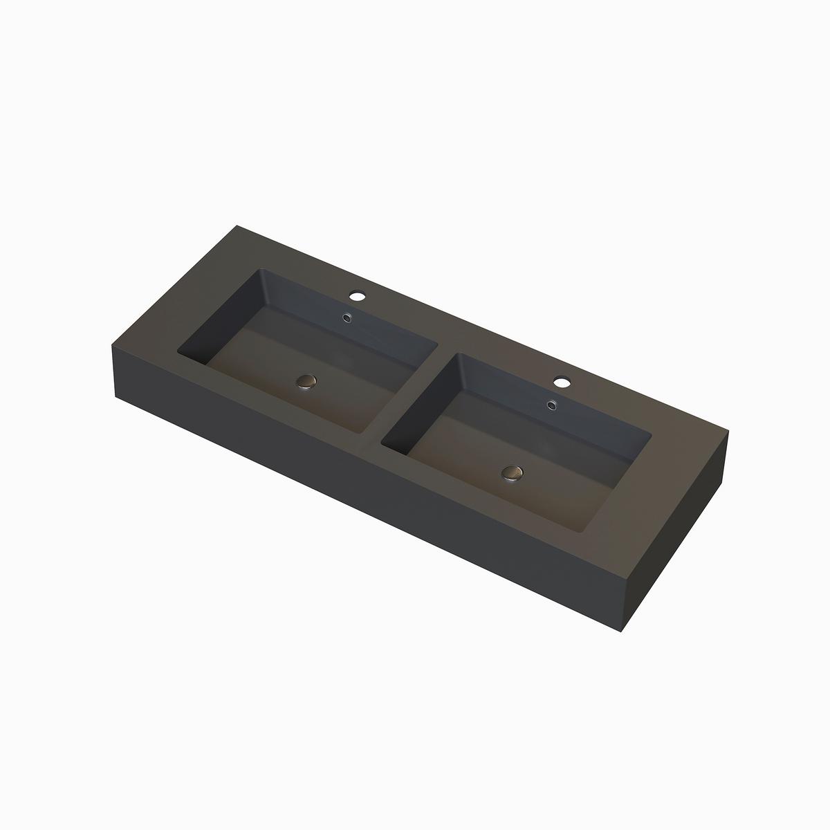 Umivaonik Modigliani - crna, Moderno, prirodni materijali (120/46cm)