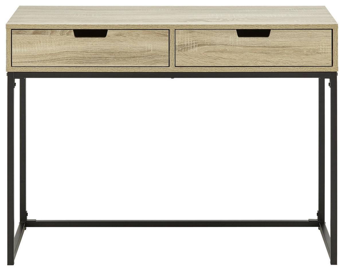 Konzolna Mizica Giorgia, Barva Hrasta - črna/barve hrasta, Moderno, kovina/leseni material (100/38/76cm) - Bessagi Home