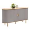 SIDEBOARD ARVID -EXKLUSIV- - grå/naturfärgad, Modern, trämaterial/trä (140/75/40cm) - Mömax