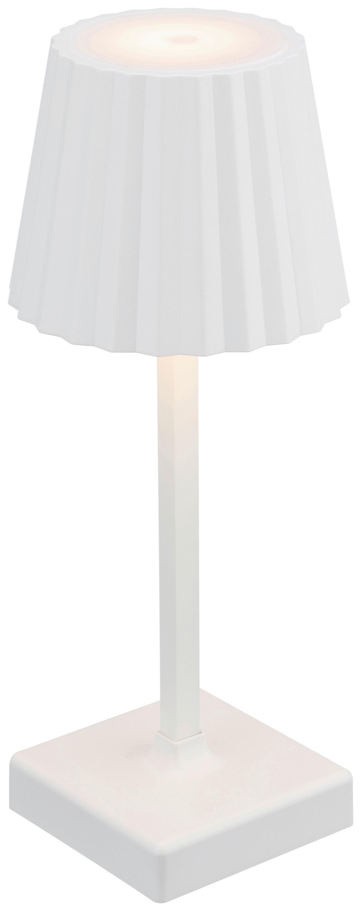 Veioză Gopi - alb, Modern, plastic/metal (10,5/10,5/26cm) - Mömax
