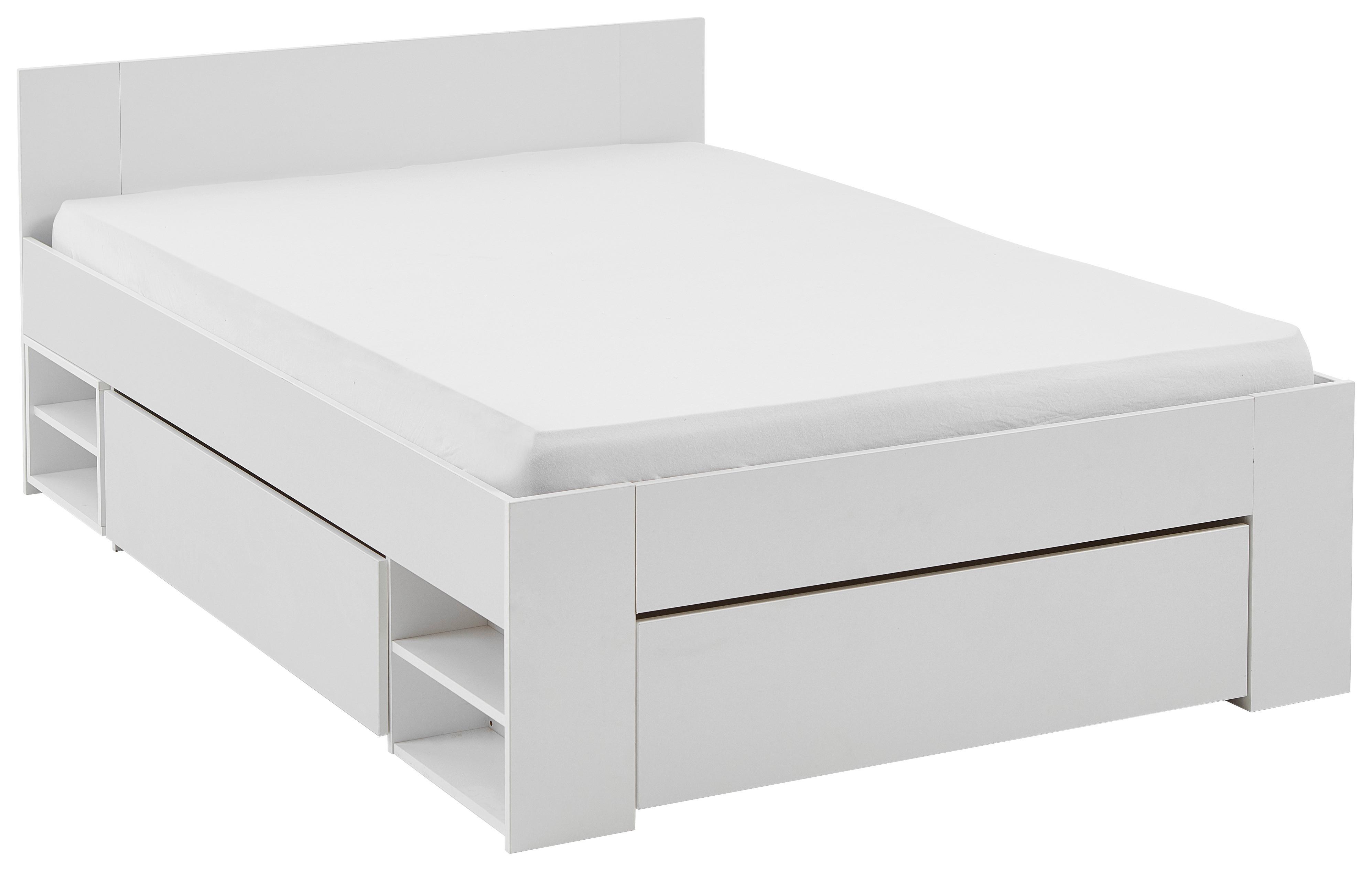 Bett Azurro 2-140 Weiß - Weiß, MODERN, Holzwerkstoff (140/200cm) - Mömax