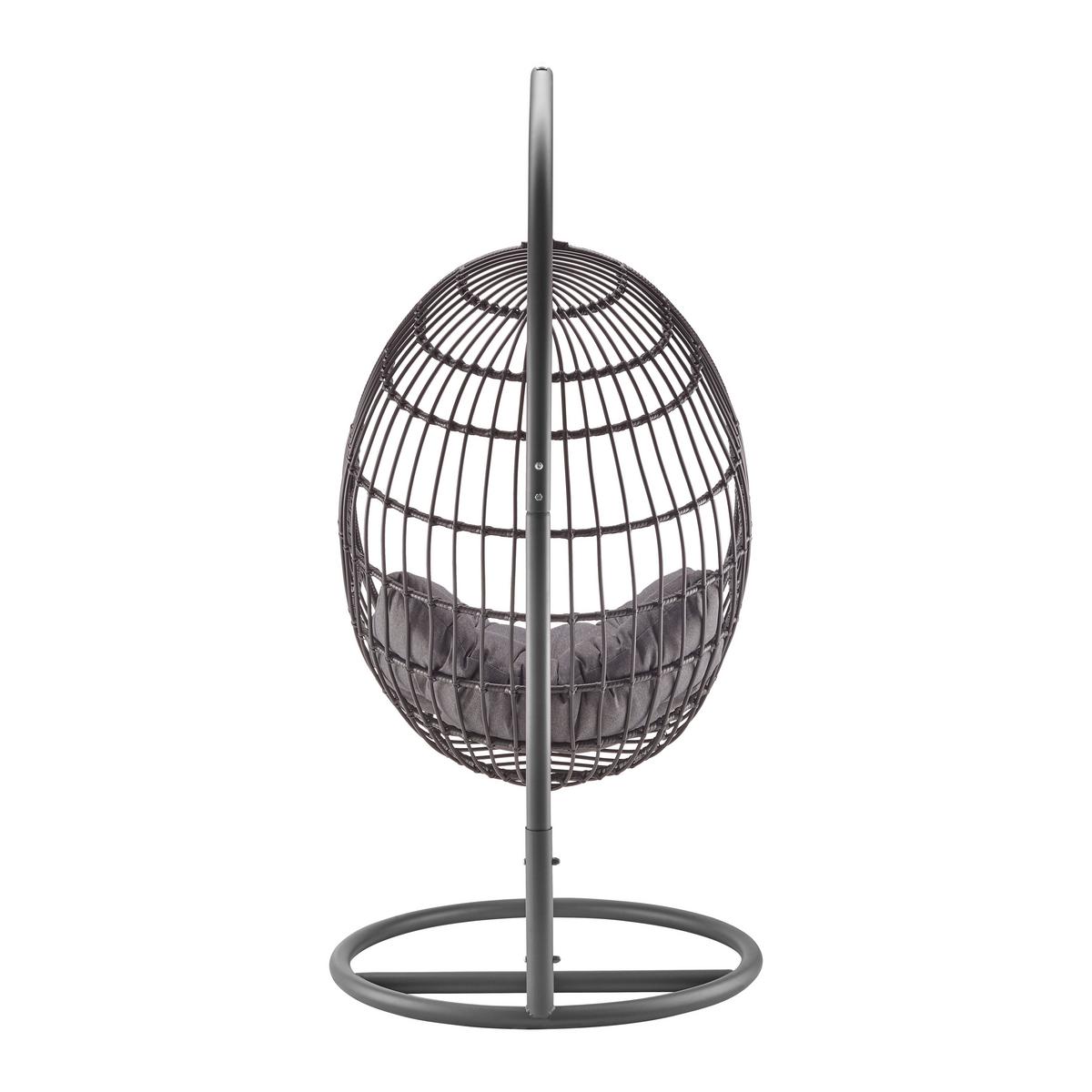 Hängesessel Sava in Anthrazit - Anthrazit, Modern, Kunststoff/Textil (95/190/95cm) - Mömax