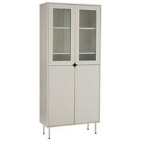 WITRYNA MIMI - szary jedwabisty, Design, materiał drewnopochodny/metal (80/186/35cm) - Xora