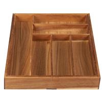 Besteckeinsatz Flex in Naturfarben - Naturfarben, MODERN, Holz (47,3/35,5-53,5/5,5cm) - Zandiara