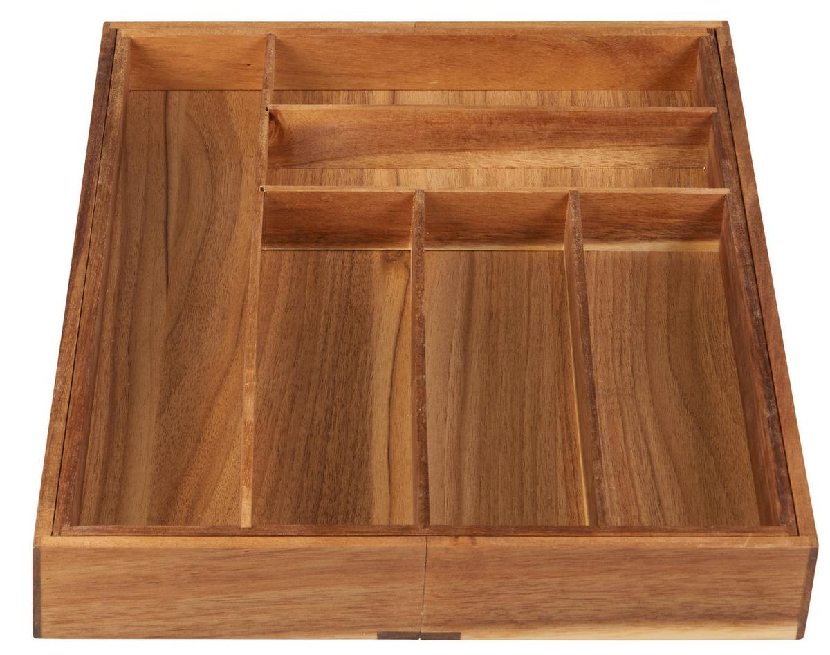 Besteckeinsatz Flex in Naturfarben - Naturfarben, MODERN, Holz (47,3/35,5-53,5/5,5cm) - Zandiara