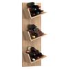 Weinregal VINOSI Eiche Dekor ca. 33x106x26 cm - Eichefarben, Basics, Holzwerkstoff (33/106,5/25,6cm) - MID.YOU