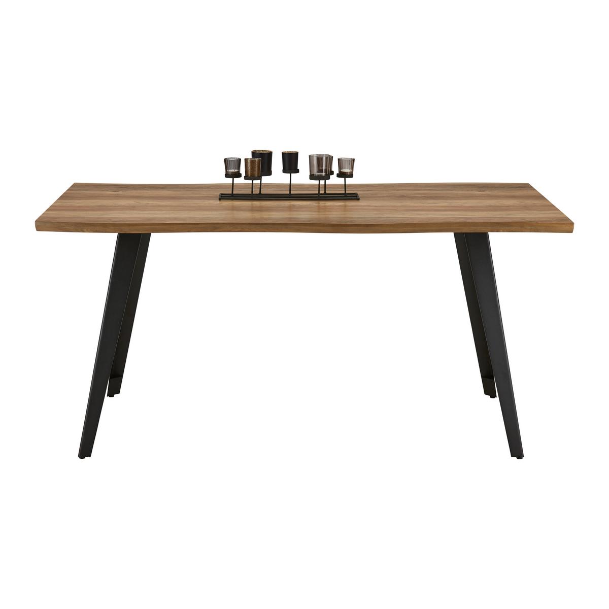 Stol Za Blagovaonicu Diego - boje hrasta/crna, Moderno, drvni materijal/metal (160/76/90cm) - Bessagi Home