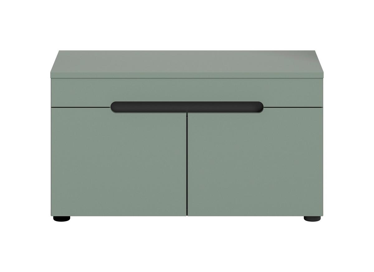 Garderobna Klop Canu, Sivozelena - črna, Design, umetna masa/leseni material (80/45/37cm) - Livetastic