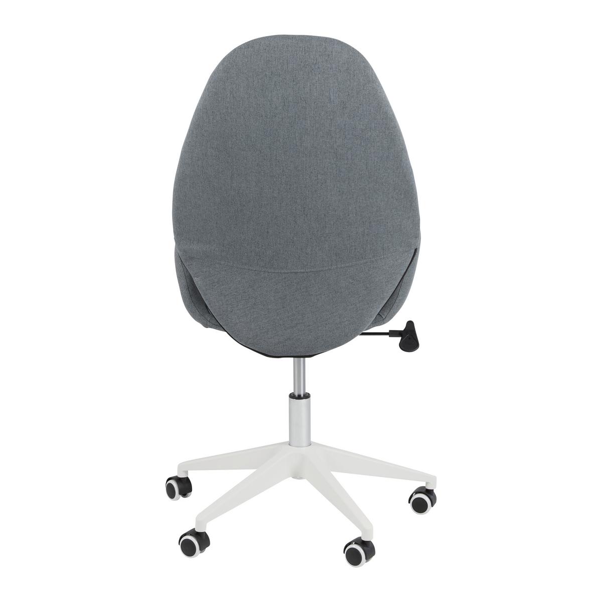 KRZESŁO OBROTOWE LEILA - biały/szary, Modern, tworzywo sztuczne/metal (56/105-115/57cm) - Bessagi Home