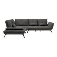 Wohnlandschaft Anthrazit - Anthrazit/Schwarz, Modern, Holzwerkstoff/Textil (250/93/310cm) - Premium Living