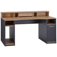 Računalniška Miza Speed, Antracit, Hrast - barve hrasta/antracit, Moderno, kovina/leseni material (160,2/91,9/70cm)