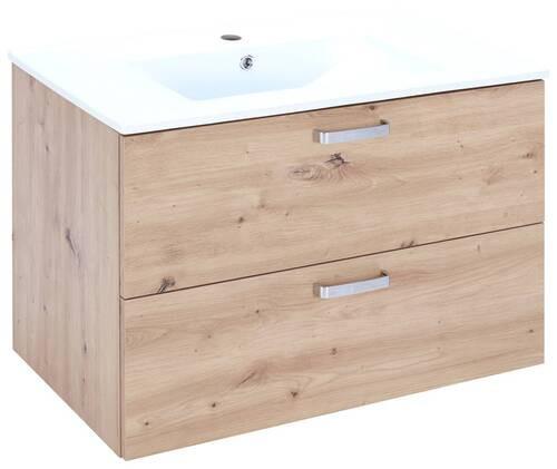 Donji Element Za Umivaonik Fresh - bijela/hrast Artisan, Konvencionalno, drvni materijal/metal (81/56/46,5cm) - Modern Living