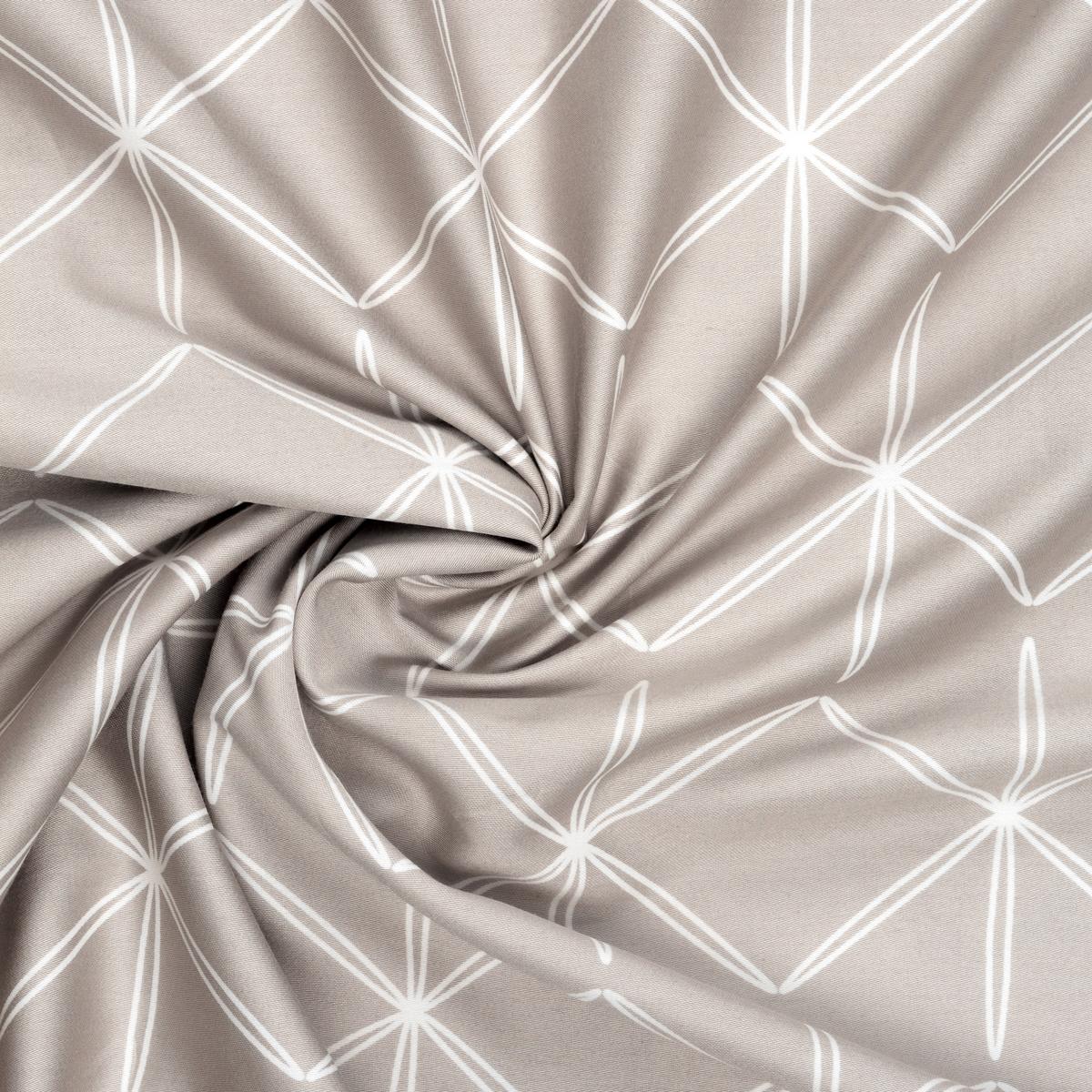 Bettwäsche Bio-Lisa in Naturfarben ca. 135x200cm - Naturfarben/Weiß, MODERN, Textil (135/200cm) - ecoTree