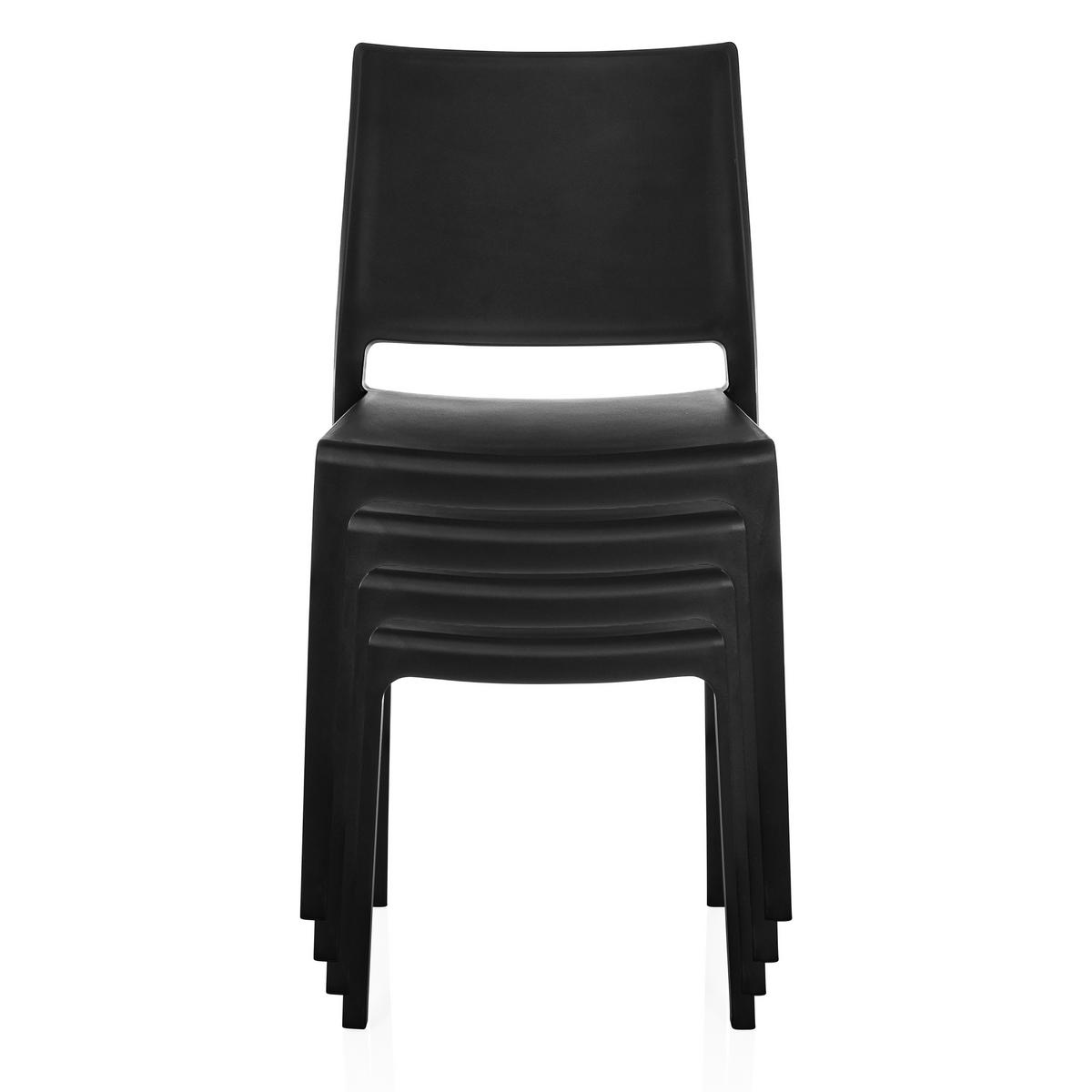 Stol T37 V, Črna - črna, Moderno, umetna masa (47/80/51cm) - MID.YOU