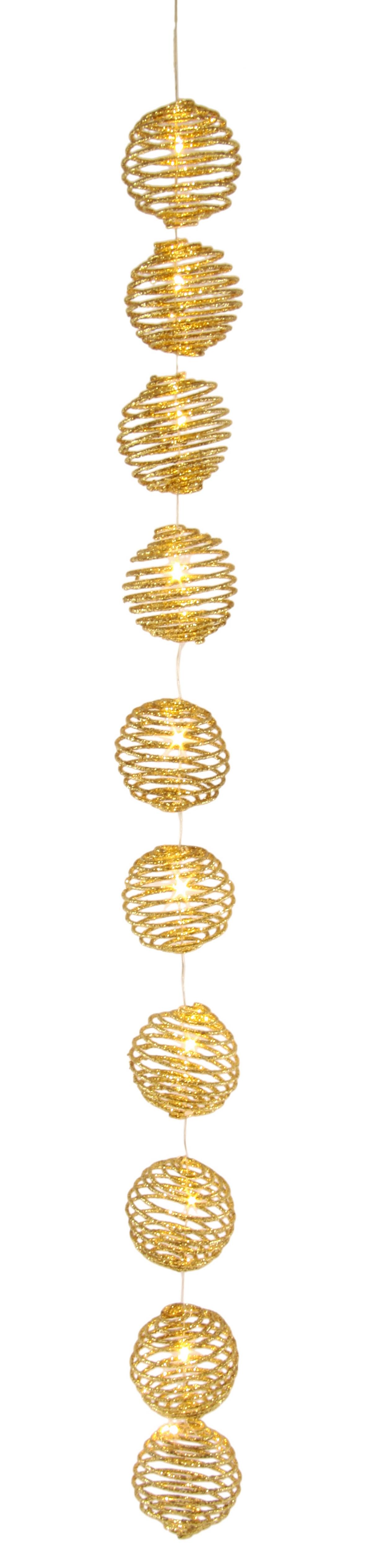 ZAWIESZKA DEKORACYJNA 244263GO - kolor złoty, Basics, metal (5/100cm) - X-Mas