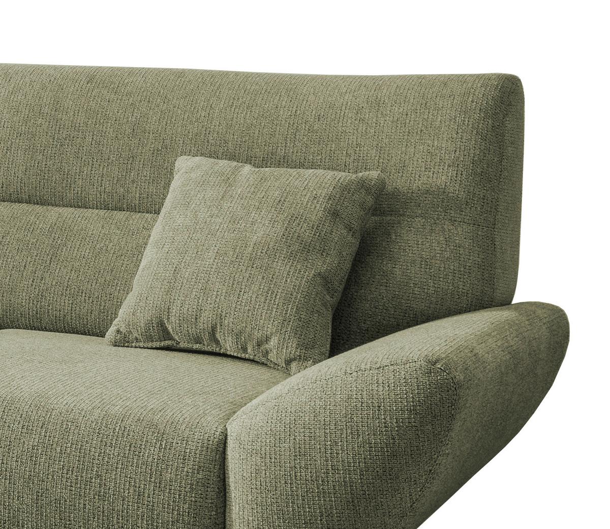 Wohnlandschaft Drago Grün Chenille - Wildeiche/Grün, MODERN, Holz/Textil (166/290cm) - MID.YOU