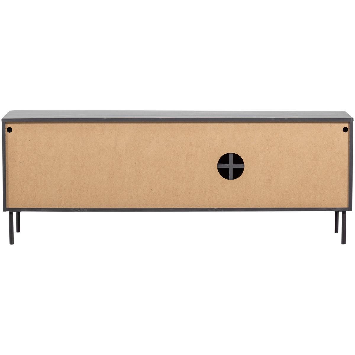 LOWBOARD Gunnar Schwarz B: 154cm - Schwarz, Design, Holz/Metall (154/56/44cm) - Livetastic