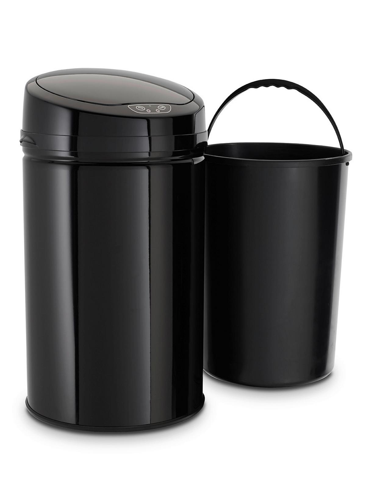 Koš Za Smeti Sensor, Črna, 30 L - črna, Trend, kovina/umetna masa (31/31/61,5cm) - Echtwerk