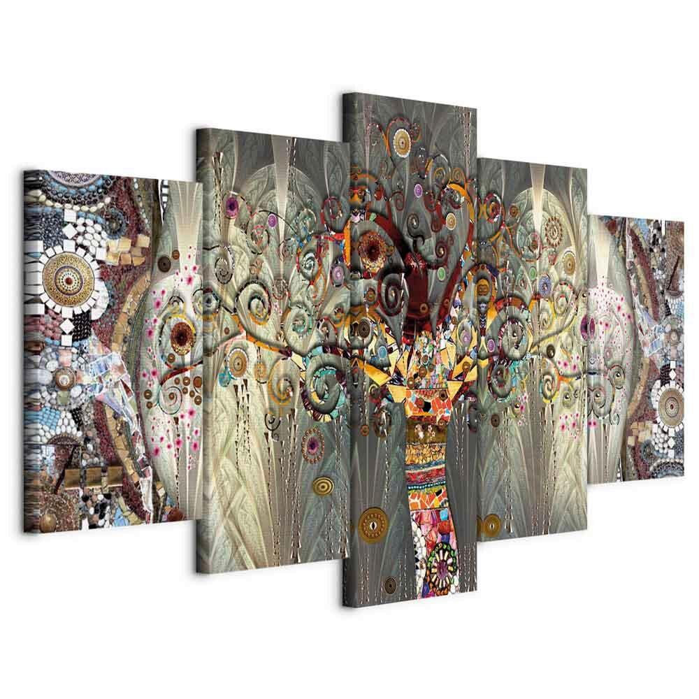 Slika Na Platnu Tree Of Life - večbarvno, Basics, tekstil/leseni material (200/100/1.2cm) - artgeist