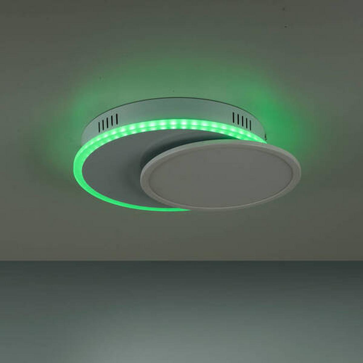 LED-Deckenleuchte Arenda Weiß max. 16 Watt - Weiß, Design, Kunststoff/Metall (45/33/7,5cm)
