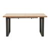 UTDRAGBART BORD KILIAN - svart/ekfärgad, Modern, metall/trä (150-190/90/75cm) - Bessagi Home