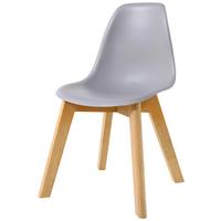 Gyerekszék Steve - szürke, Modern, műanyag/fa (32/57/32cm) - Based