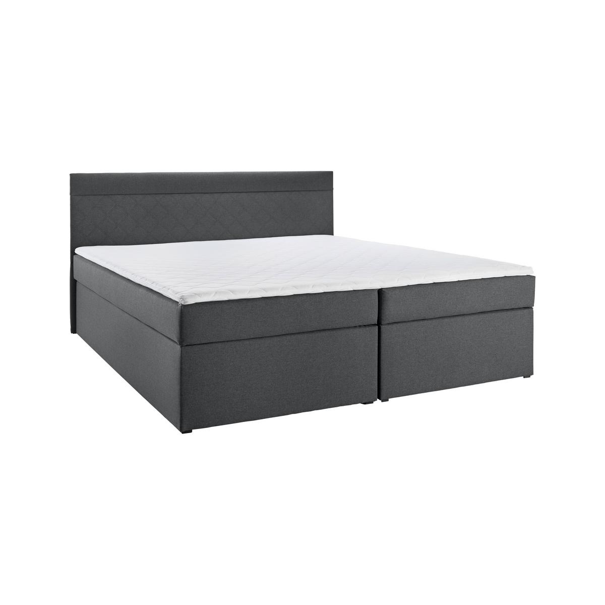 Boxspring Postelja Rosa, Antracit, 180x200 - temno siva/črna, Moderno, umetna masa/tekstil (180/200cm) - Bessagi Home